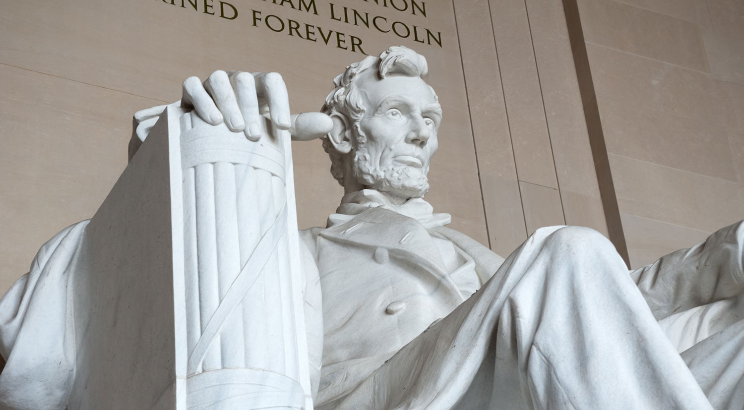 Abraham Lincoln statue at the Lincoln Memorial.